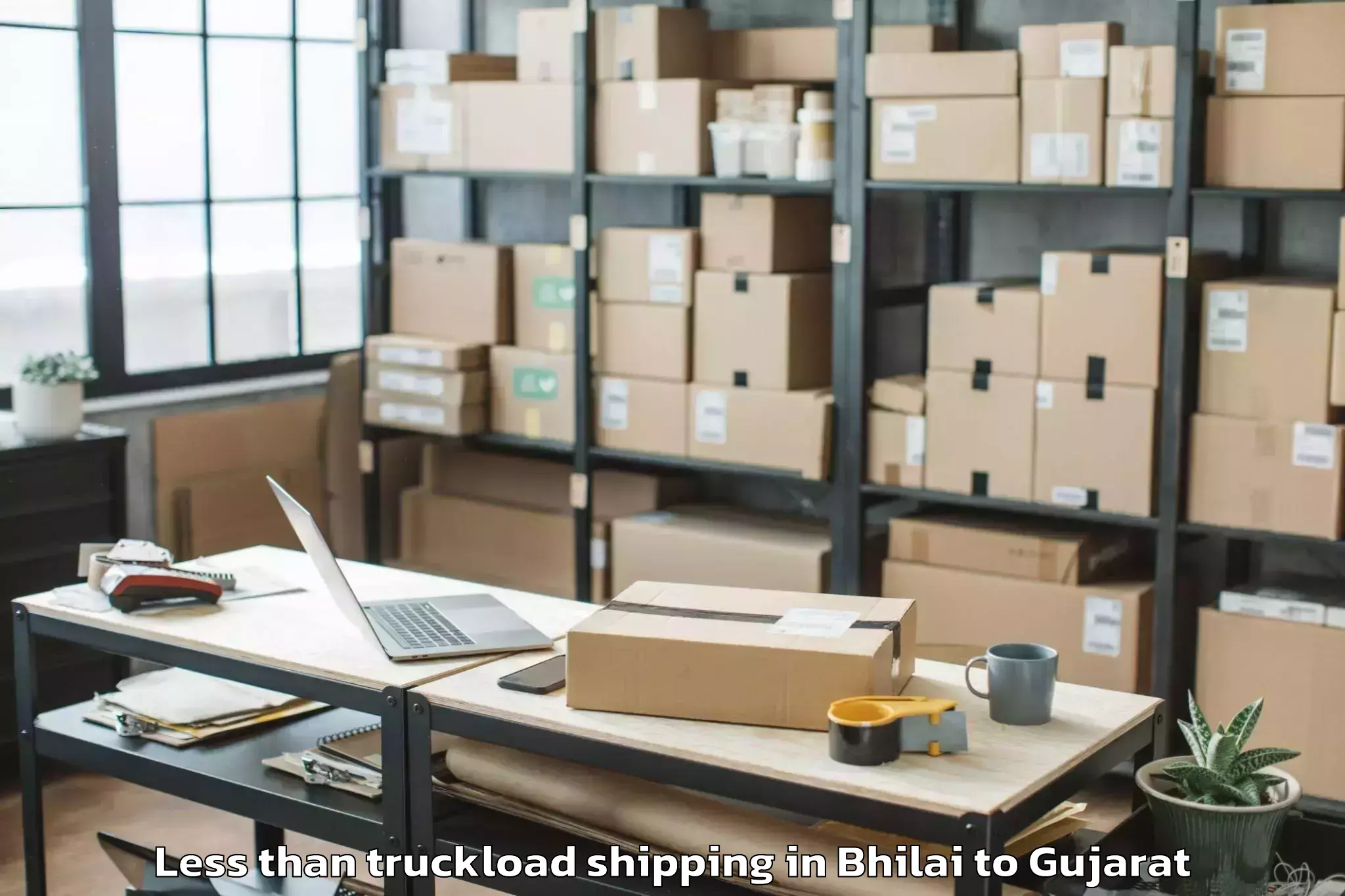 Hassle-Free Bhilai to Botad Less Than Truckload Shipping